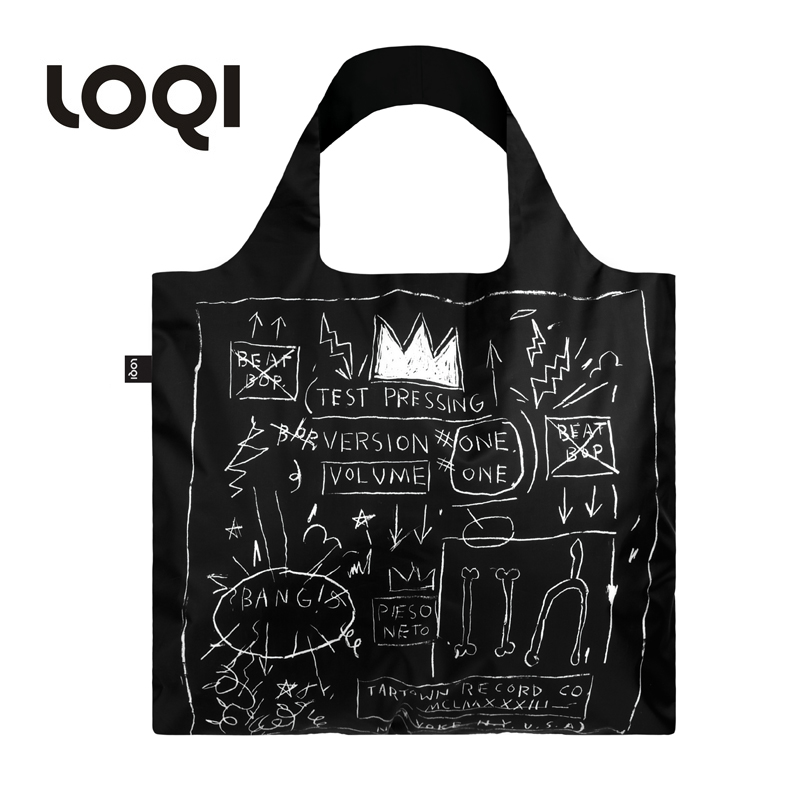 Basquette graffiti Wind eco-friendly bag German design brand LOQI artist light and thin single shoulder bag shopping bag