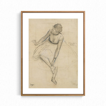 Ballet dancer Degas Impressionist dancing girl portrait sketch Metropolitan Museum Narrator decorative painting