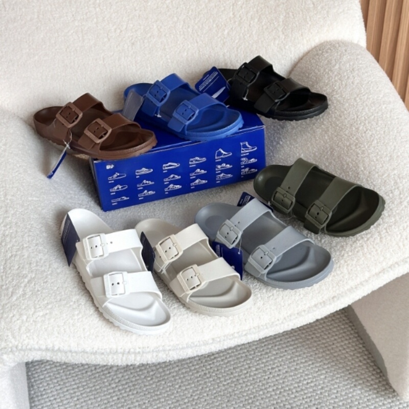 Summer Eva Birkenstock-Style Double Buckle Non-Slip Beach Slippers for Men and Women, Outdoor Water Shoes