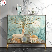 Light luxury drawer shoe cabinet modern minimalist painted 2-door 3-door porch cabinet entry hall decoration cabinet multi-functional dining cabinet