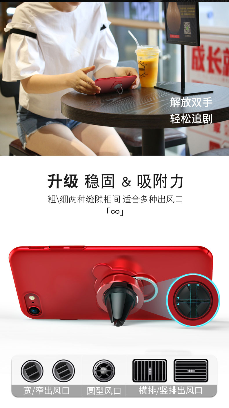 nút điện thoại chuông điện thoại sở hữu ngón tay xe Magnet dễ thương phim hoạt hình Vivo sáng tạo cá tính mô hình phụ nữ vòng khóa phổ biến - Phụ kiện điện thoại di động ốp lưng samsung a7 2018