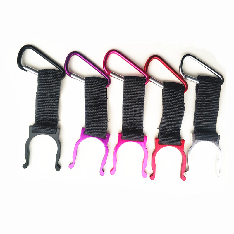 Water bottle buckle Mineral water beverage bottle buckle Aluminum alloy carabiner bag buckle Outdoor open ring buckle D-buckle No 5
