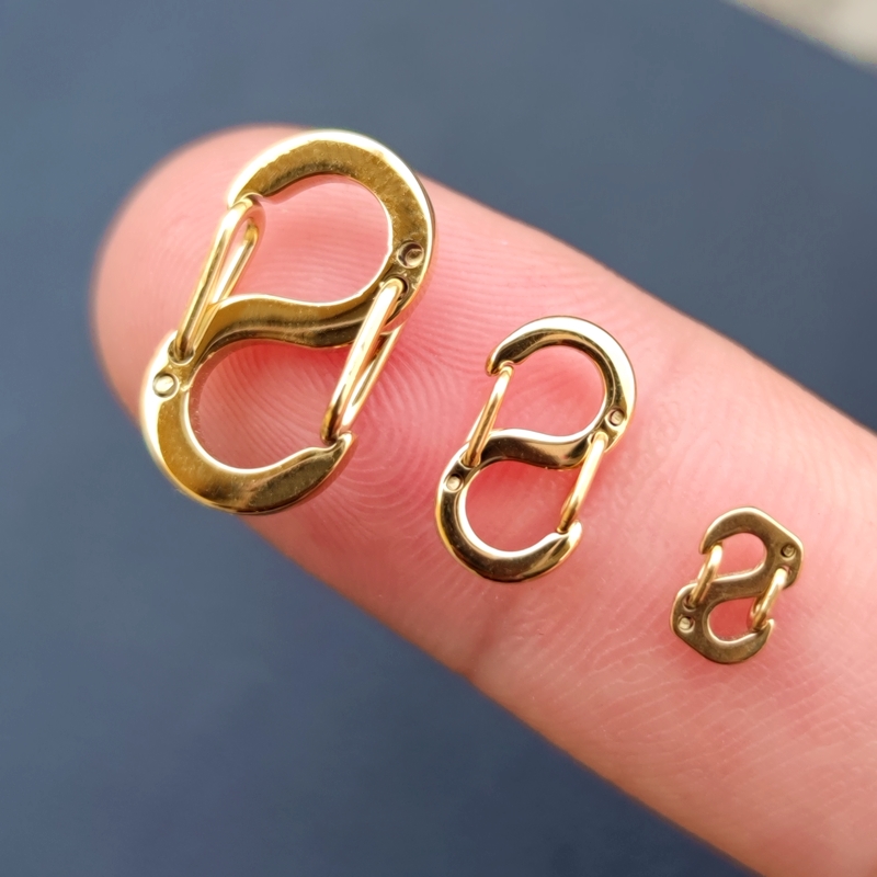 New ultra small number 8 word button 316 stainless steel Mini mountaineering buckle Fast hanging key chain length adjustment buckle EDC fit-Taobao