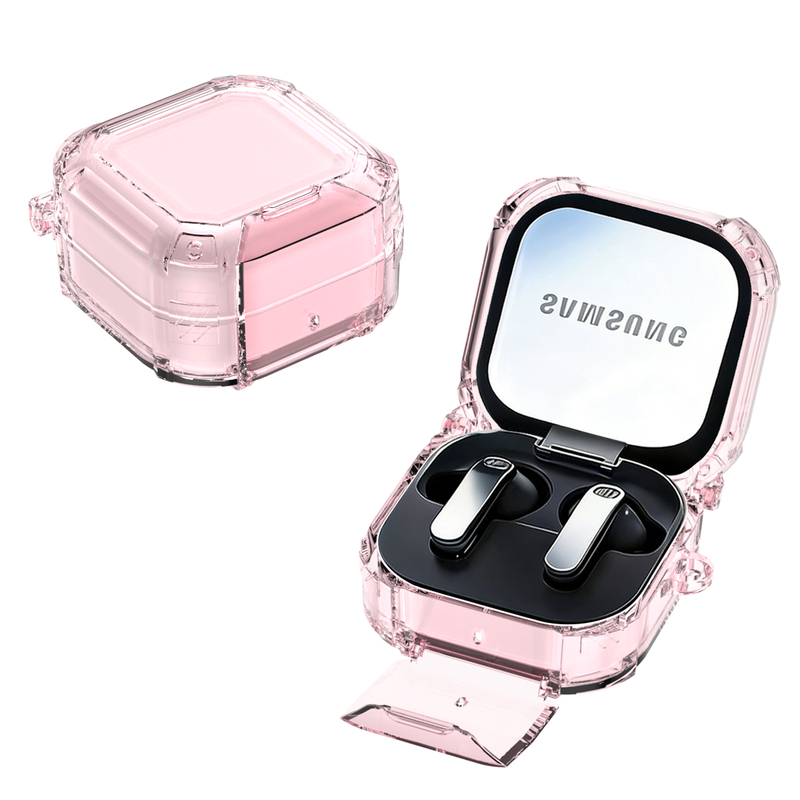 Suitable for Samsung Buds4 Transparent Protective Case with Mobile Phone Holder Galaxy Buds 4Pro Headphone Protective Case