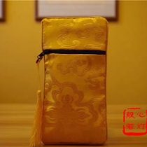 a4 Tibetan five-color satin bag sutra bag Pencil bag Scripture Silk sutra copy