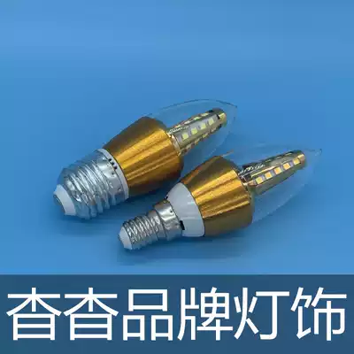 LED bulb leb bedroom screw warm light yellow light warm yellow Ed super bright energy saving e14 fine candle shape energy saving