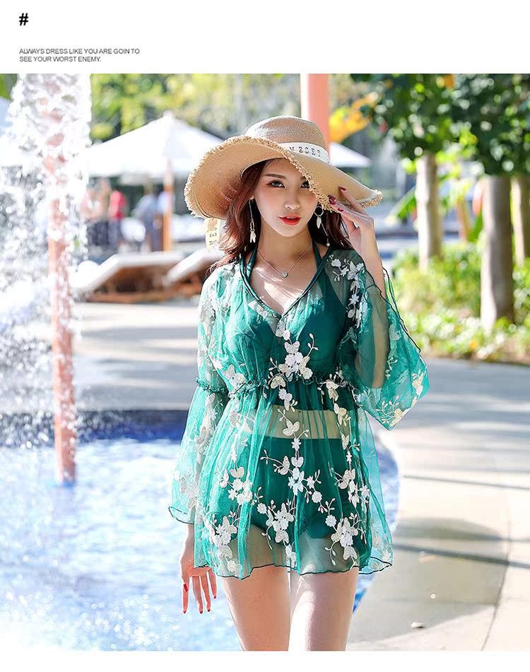 Áo trùm đầu nước ngoài bikini nhỏ ngực khoe áo tắm siêu mỏng siêu mỏng nữ sinh viên Hàn Quốc phiên bản tua rua kiểu Tokyo - Bikinis đồ bơi 2 mảnh dạng váy