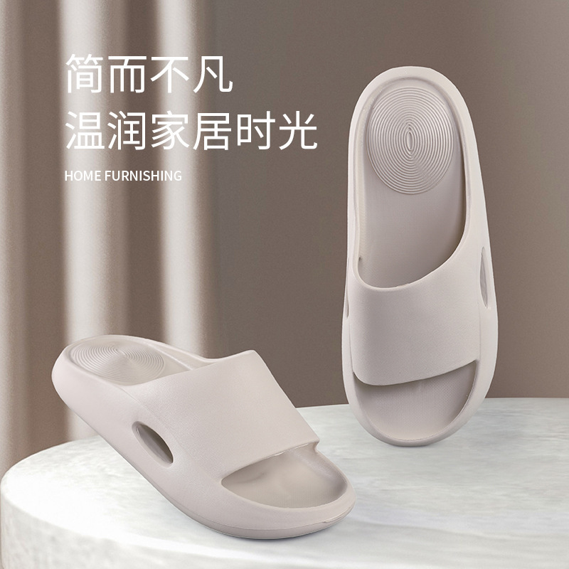 Liduo Le Home Slippers for Women, Couple's Silent Slippers for Summer, Bathroom Flip-Flops, Thick-Soled Slippers