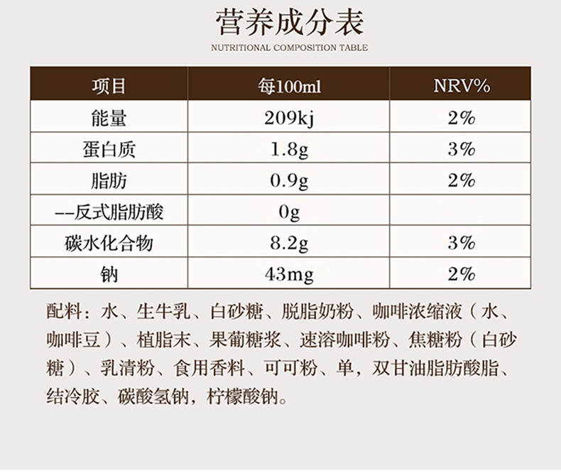 3瓶猫斯露哇白咖啡饮料进口猫屎咖啡风味