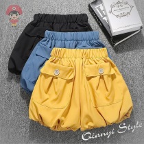Flower Bud Pants Girl Summer Shorts CUHK Boy Outside Wearing Foreign Air 100 Lap High Waist Display Slim Light Cage Pants Children Fried Street Bully