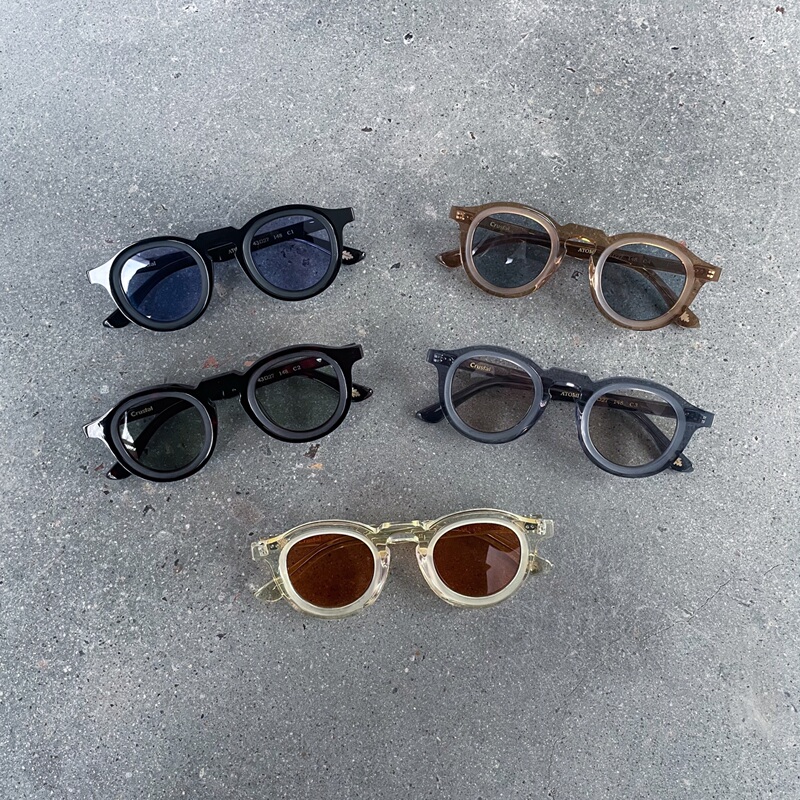 Crustal Atomi Retro Japanese Style Glasses Handmade Uv Protection Sunglasses Frames