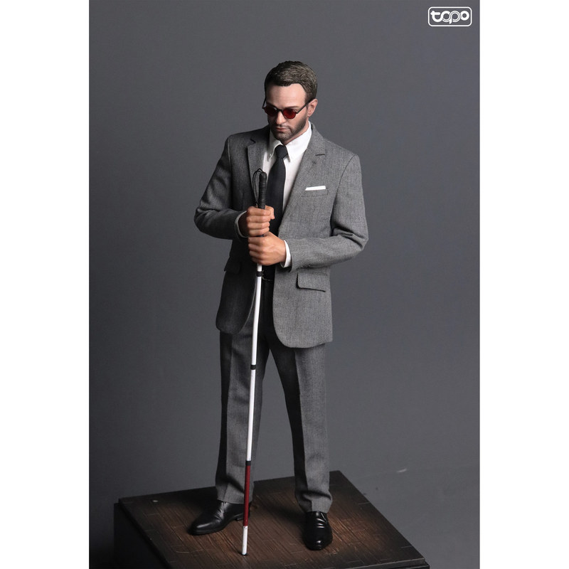 Topo Tp039 1/6 Daredevil Lawyer Gray Suit with Hottoys Head Sculpt Clothing Set