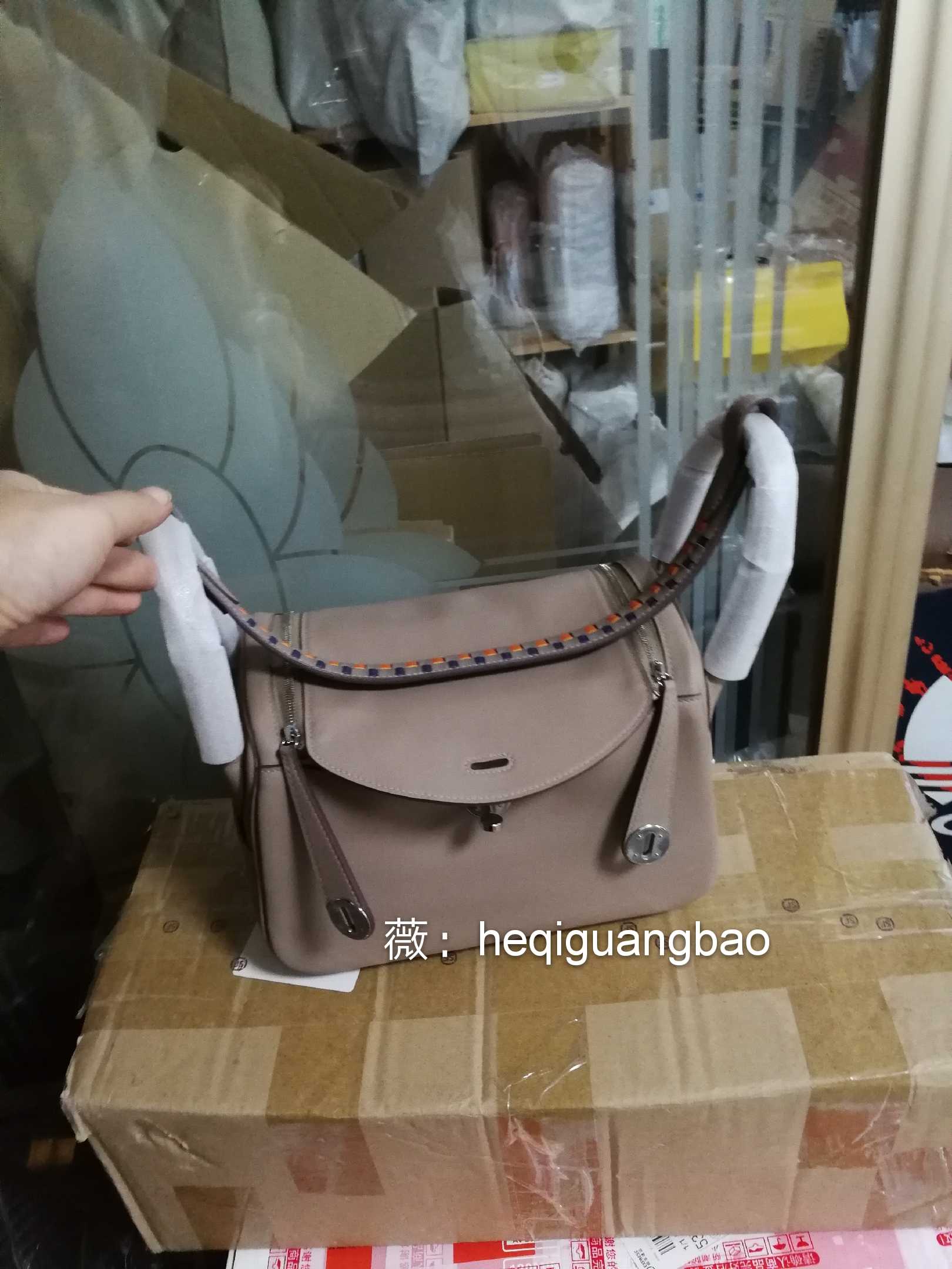 cc81 turtledove gray original factory Swift calfskin hand-stitched wax thread LD Lindy 26epsom woven shoulder strap female bag