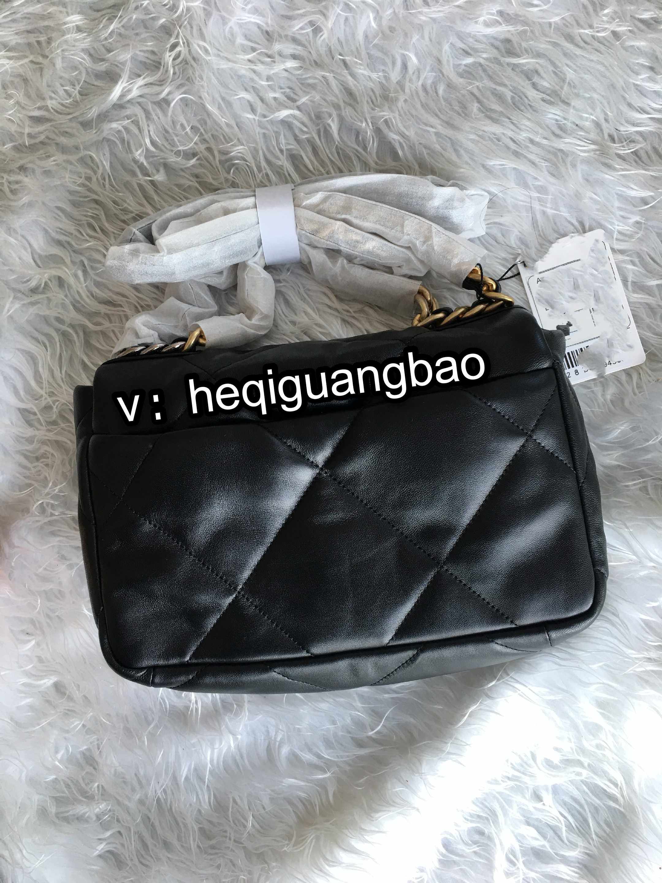 19 autumn and winter new original leather original hardware flap large lattice chain flap bag messenger handbag female tip - Taobao