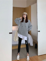 Spring and Autumn Thin 2021 New coat niche design sense lazy wind fake two-piece version sweater womens ins
