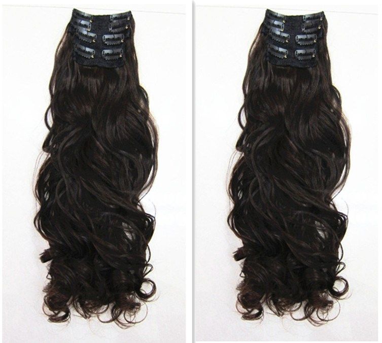 Curly hair film 100% real hair silk long curly hair big wave real hair film lifelike natural fluffy hair card