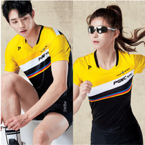 New badminton clothes quick-drying mens and womens short-sleeved ball clothes spring and summer breathable training clothes tennis game team custom clothing