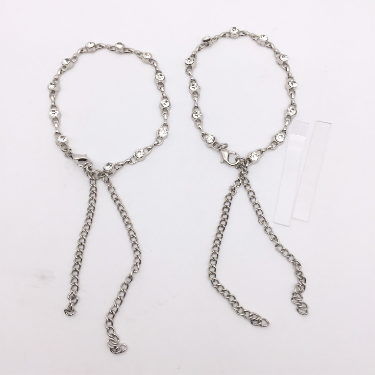 12 đôi giày cao gót nạm kim cương quanh dây buộc mắt cá chân để ngăn chặn rễ cây cải thiện đôi giày trên bó lớn của vòng chân thời trang ren - Vòng chân vòng đeo chân cho nữ