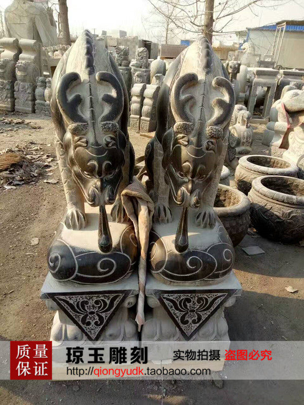 Stone Sculpture Water Absorption Beast Stone Sculpture Animal Green Stones for the Old Lion Han Baiyu Monster Stone Sculpture Pendulum 002