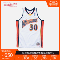 mitchellness MN Curry 09-10 Warriors SW retro jersey mens and women loose basketball uniform vest tide