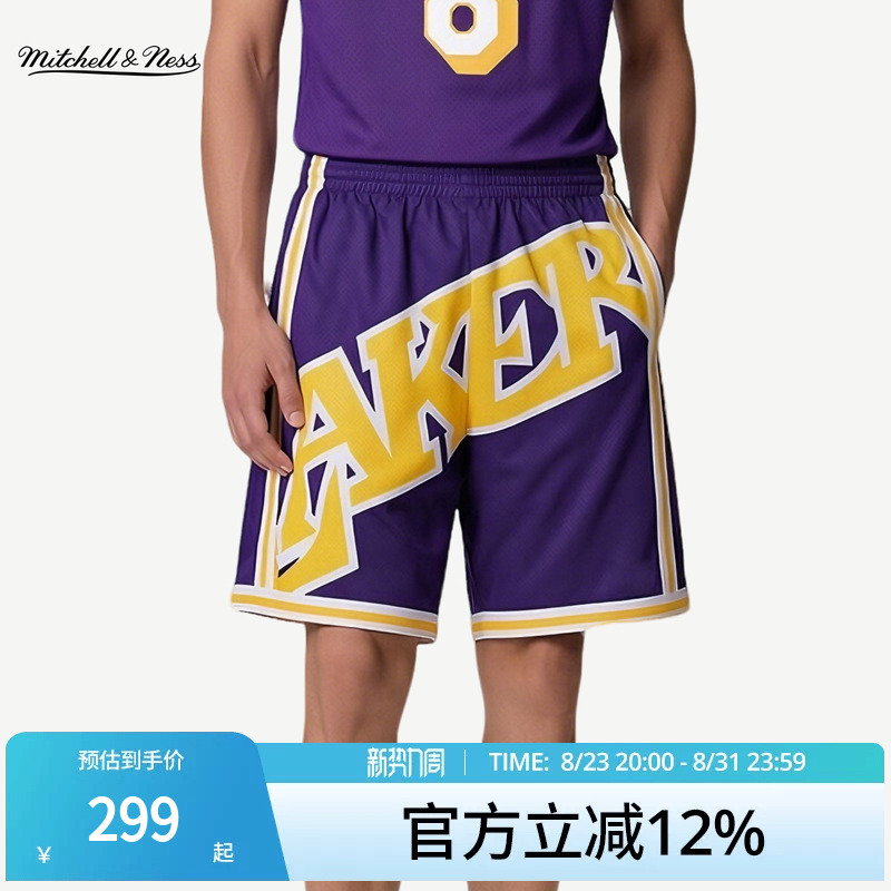 Mitchell&Ness Shorts Lakers Bigface Collection Classic Trendy Versatile Sports Shorts Men Mn Mitchell&Ness Shorts Lakers Bigface Collection Classic Trendy Versatile Sports Shorts Men Mn