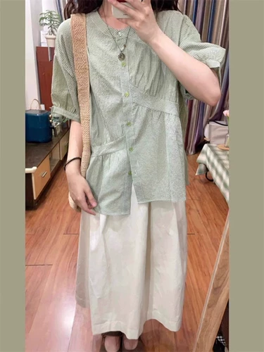 Летняя рубашка, юбка, комплект, летняя одежда