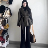 Пуховик, приталенный корсет, шерстяное пальто, штаны, комплект, большой размер, широкая цветовая палитра, изысканный стиль