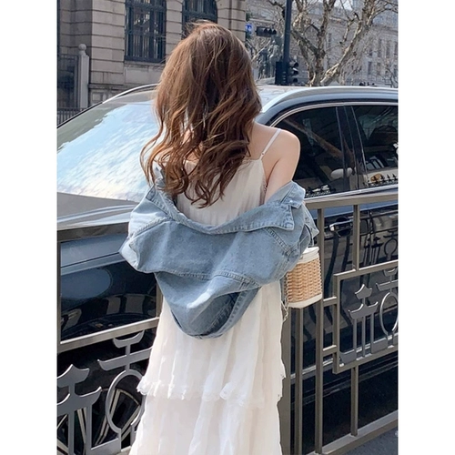 Джинсовый лонгслив, весенняя куртка, кардиган, короткая накидка, в стиле Шанель, размер, эффект подтяжки