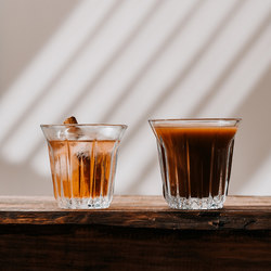 Coffee cup household glass retro American dirty latte cup Australian white cup small bomber cup