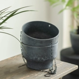 Круглый медный ретро цветочный горшок в форме цветка, подвесная корзина