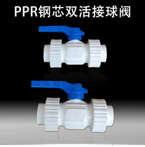 ppr steel core double live access valve hot melt pipe welding valve 20 25 welded pipe water pipe fittings 4 points 6 distribution valve core