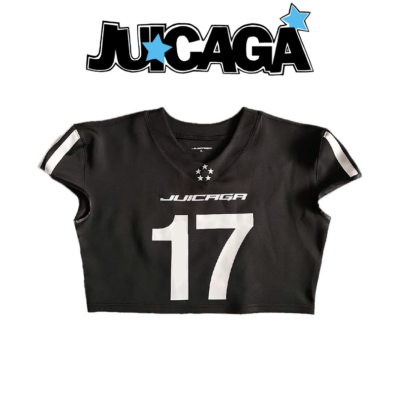 Juicaga Short Black Rugby Jersey Shirt Vest