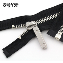 The little segments of the number 8 high-grade metal y ya opening zipper large down top coat decorative zipper leather jacket zipper