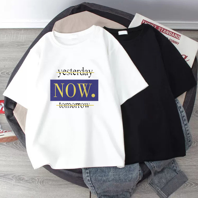 Brand discount women's clothing counter withdraw the warehouse in summer loose, large-edition pure cotton white T-shirt men and women's short sleeve coat