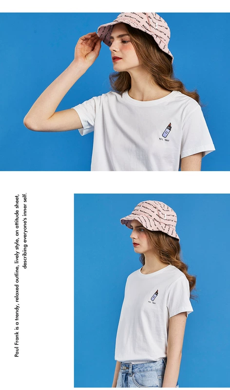 Khỉ miệng lớn áo phông ngắn tay cơ bản phụ nữ 2020 mùa hè mới thời trang hoang dã phong cách Hồng Kông tinh khiết thủy triều thương hiệu xu hướng áo sơ mi - Áo phông thể thao