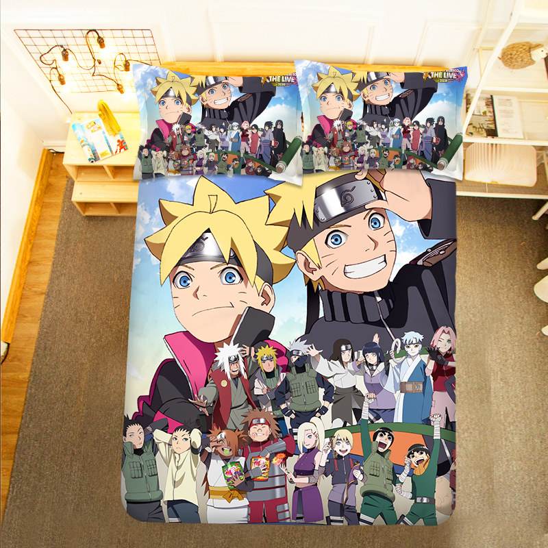 Cartoon Fire Ninja Boon to the bed sheet Quilt Cover Zolyanna Minami Moonna for a single student Dormitory Dorm Room