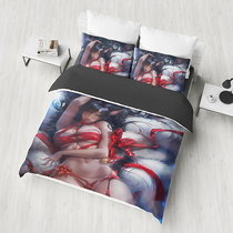 To custom-made Xiongbing Lian Angel Yan bed sheet quilt cover student dormitory single bed three-piece set piano female fox around