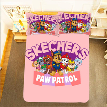 Wang Wang set up big work cartoon bed sheet Quilt Leidi Winter Thickened Childrens Bed Bedding Three Sets