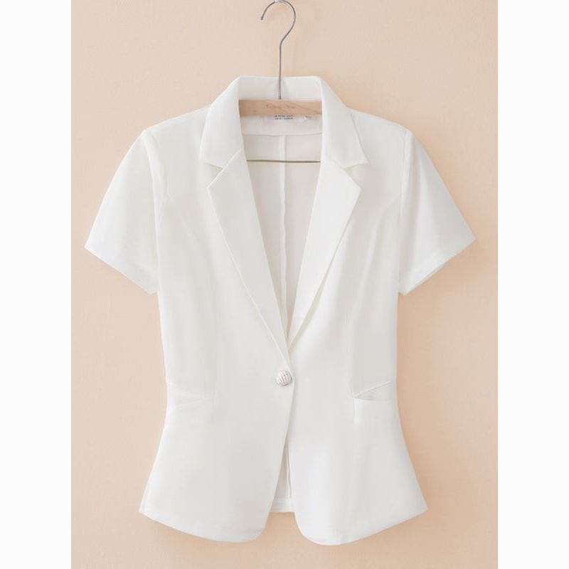 Summer Women's Short-Sleeved Blazer, Large Size, Slim Fit, Thin Mesh Suit, High-End, Elegant, Professional Top