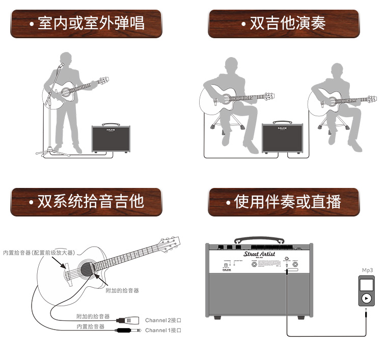Loa Nux Angel SA-40 Guitar Ballad chuyên nghiệp Sạc thảm di động ngoài trời Âm thanh hát SA40 - Loa loa loa microlab m108
