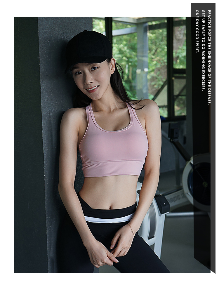 Mẫu đồ lót thể thao chống sốc cường độ cao phụ nữ chạy tập thể dục áo ngực không có áo vest corset bra áo khoác tập gym nữ