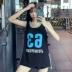áo thun tập gym nam Hoa văn Lan lưới màu đỏ thể thao áo vest bóng rổ nữ mặc bên ngoài dài không tay phù hợp với thể dục chạy bộ áo thun rời yoga phù hợp với mỏng áo tank top Áo phông thể thao