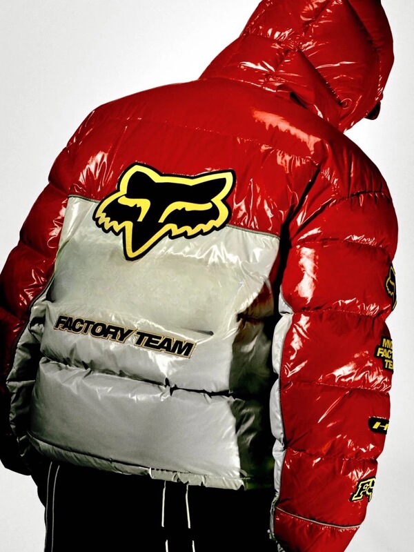 Milu Independent 25Fw Fox Shiny down Puffer Collaboration Fox Reflective Stripe down Jacket