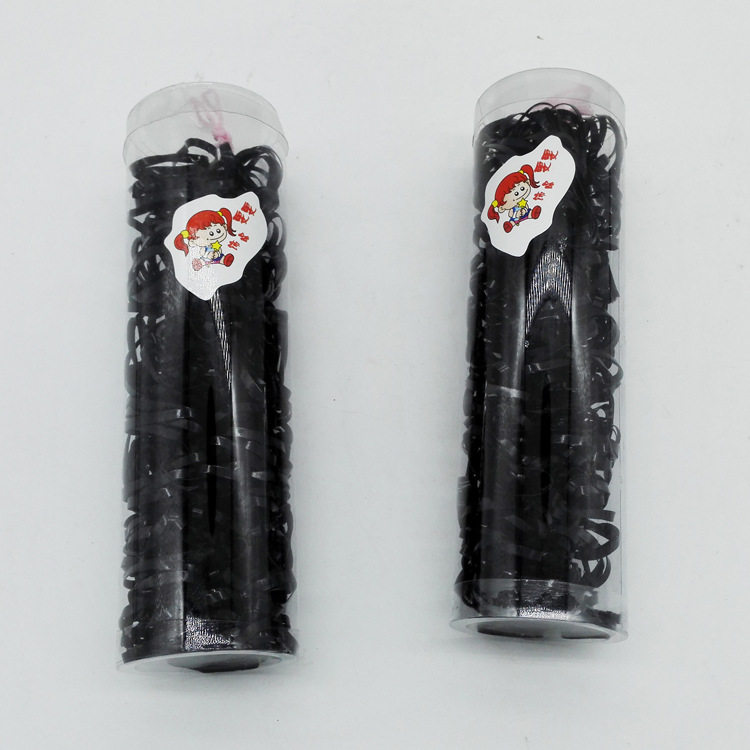 C029A Black Extra Large Barrel Rubber Band 12 Hair Rings Hair Rings Hair Rings Japanese and Korean Hair Accessories 2 Yuan
