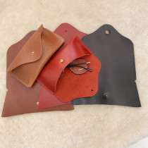 Cortical Glasses Case Containing Box Head Layer Cow Leather Leather Leather Case Leather Case Portable Sunglasses Genuine Leather Case Pressure Resistant