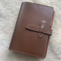 Custom A5 headlayer Cow Leather Leather Leather Loose-leaf Hand Bill Day Note Benson Business Portable Dermis leather face notepad