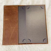 Menu Cover Genuine Leather Leather Jacket Hand Sewing Head Layer Cow Leather Leather Meal Plate Wine Single Dish Leather Jacket Book Leather Cover