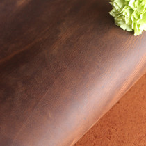 Red Curry Retro Crazy Maphide Leather Calf Leather Head Layer Cow Leather Handmade Diy Peel Thickness 2mm Genuine Leather Leather