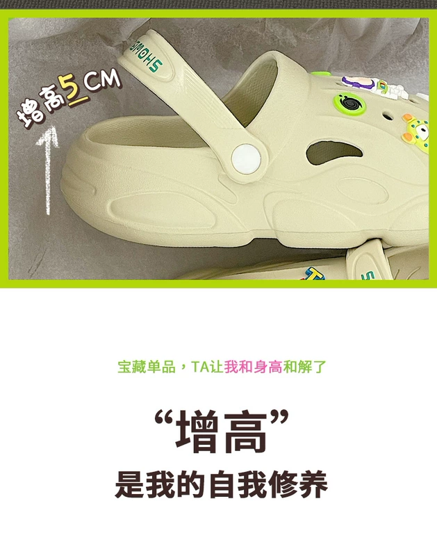 New DIY Croc Giày Cho Nữ Mùa Hè Hoạt Hình Dễ Thương Cặp Đôi Mặc Bao Đầu Chống Trơn Trượt Đế Dày Cho Nam Với cảm Giác Đi Tiêu Dép