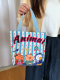Fashionable Tote Bag for Women, 2026 New Style Canvas Bag for Outings, Lunch Bag, Snack Bag, Lunch Box, Commuter Handbag